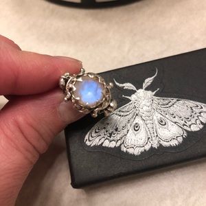Bloodmilk Belonging To The Darkness Moonstone Ring